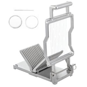 Cheese Cutter With Wire 1 cm & 2 cm Cheeser Butter Cutting Blade Replaceable Cheese Slicer Wire, Aluminum Alloy Commercial Cheese Slicer with 304 Stainless Steel Wire Kitchen Cooking Baking Tool