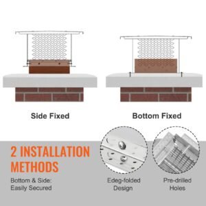 chimney cap 17 x 17 inch 304 stainless steel fireplace chimney cover not easily toppled practical accessories easy installation fits mesh flue covers outside clay flue shingles silver 1.jpg
