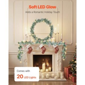 christmas garland 66 ft realistic greenery decorated with vines olive leaves and berries evergreen faux garlands with light string for indoor outdoor xmas decoration on mantel fireplace 5.jpg