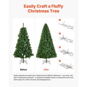 christmas tree 72ft artificial xmas tree full holiday decor trees with 1346 branch tips sturdy metal base for home party office decoration 13.jpg