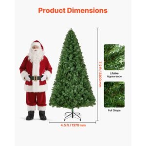 christmas tree 72ft artificial xmas tree full holiday decor trees with 1346 branch tips sturdy metal base for home party office decoration 5.jpg