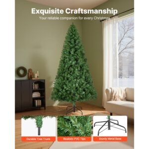 christmas tree 72ft artificial xmas tree full holiday decor trees with 1346 branch tips sturdy metal base for home party office decoration 9.jpg