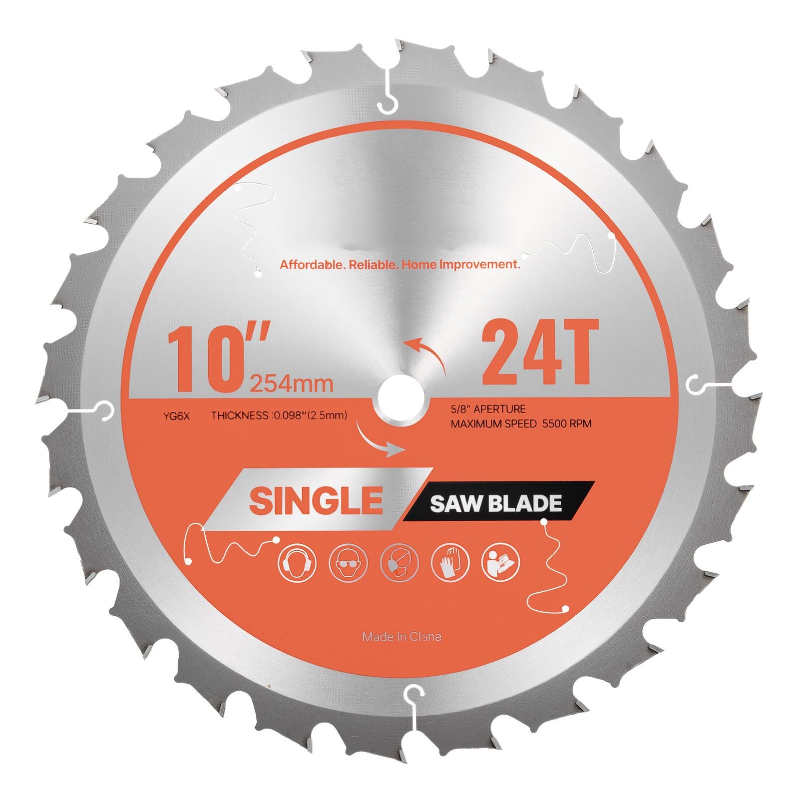 circular saw blade 10 inch diameter 24 sharp alloy teeth 58 inch arbor fine finish wood cutting blade for circular saw with noise reducing heat vents for cutting plywood osb hardwood.jpg