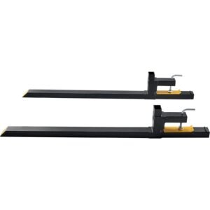 clamp on pallet forks 2000 lbs capacity pallet forks 60 tractor bucket forks heavy duty front loader attachment for loader bucket tractor skid steer tractor forks for agriculture and farm 4.jpg