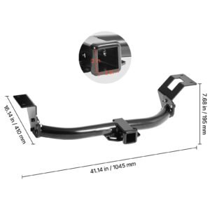 class 3 trailer hitch 2 inch receiver 6000 lbs q345b steel tube frame compatible with 2012 2016 honda cr v multi fit hitch to receive ball mount cargo carrier bike rack tow hook black.jpg
