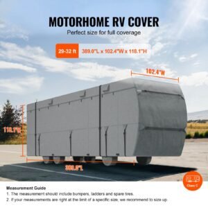 class c rv cover 29 32 ft motorhome cover oxford fabric motorhome rv cover waterproof windproof and rip stop camper cover with storage bag repair patches straps and tire covers 1.jpg