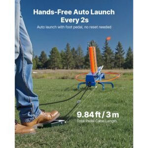 clay target thrower max 50 clays pigeon thrower 55 yards automatic skeet and trap launcher with adjustable angle foot pedal for clays throwing shooting sports 5.jpg
