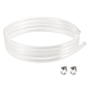 Clear Vinyl Tubing, 1/2" ID x 5/8" OD, 10FT Plastic PVC Tubing, Flexible and Cuttable Clear Hose, 1/16 in Wall Thickness, High-strength PVC Material for Aquarium Irrigation Swimming Pool Lab