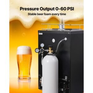 co2 tank, 20 lbs new aluminum alloy cylinder, co2 air tank with light spray coating, cga320 valve, handle & purple copper siphon, dot approved cylinder for draft beer dispensing and soda maker