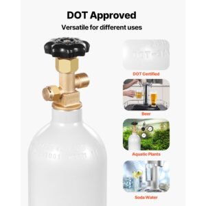 co2 tank 25 lbs new aluminum alloy cylinder co2 air tank with light gray spray coating cga320 valve adjustable pressure dot approved cylinder for draft beer dispensing and soda maker 5.jpg