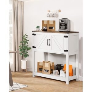 coffee bar cabinet 315 x 138 x 346 in farmhouse coffee bar cabinet with 3 tier storage coffee bar table with magnet doors farmhouse sideboard buffet cabinet for living room entryway 1.jpg