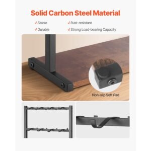 coffee mug holder for countertop 16 hooks coffee cup holder with storage base 2 tier mugs tree rack carbon steel wood mug display stand for coffee bar home storage and display matte black 4.jpg