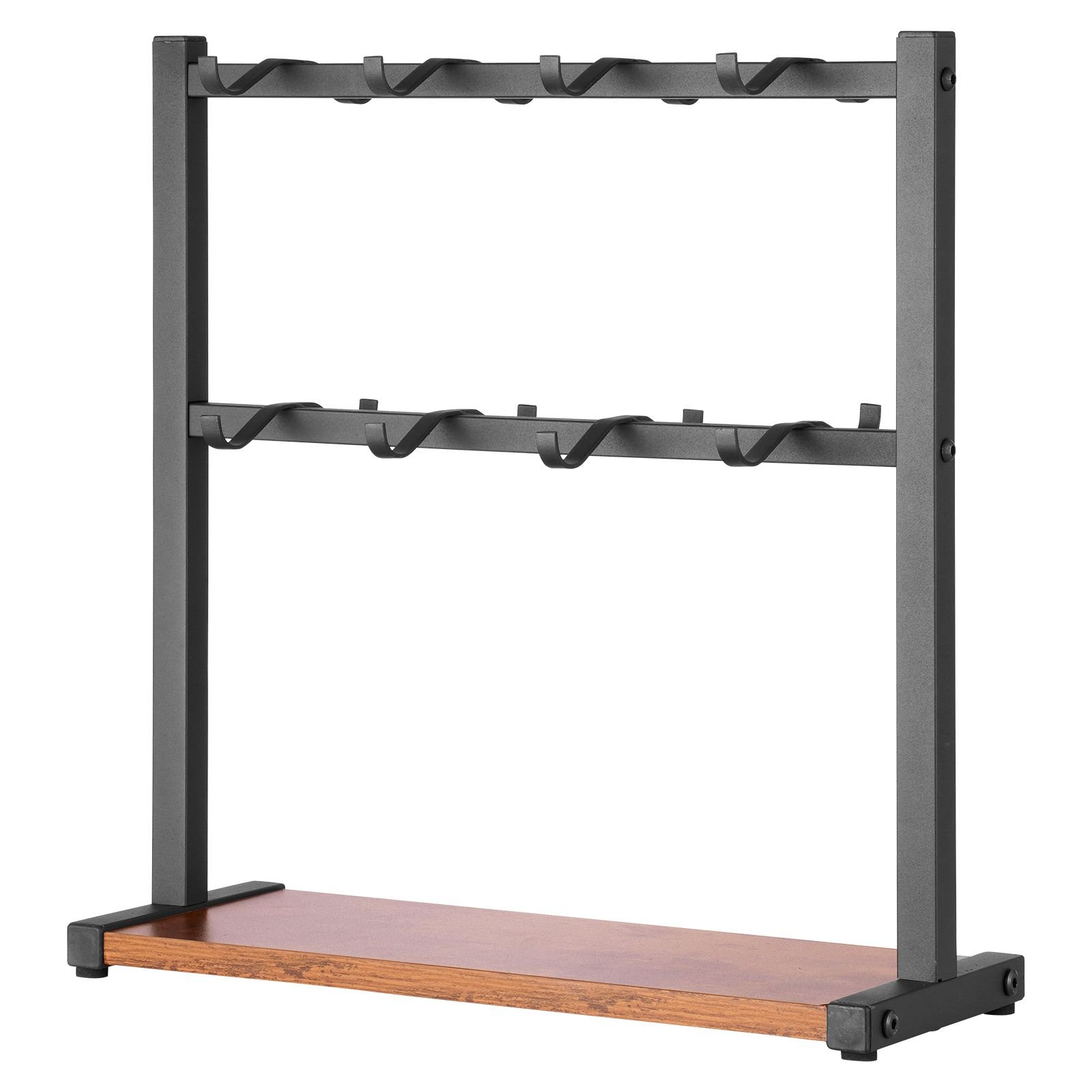 coffee mug holder for countertop 16 hooks coffee cup holder with storage base 2 tier mugs tree rack carbon steel wood mug display stand for coffee bar home storage and display matte black.jpg