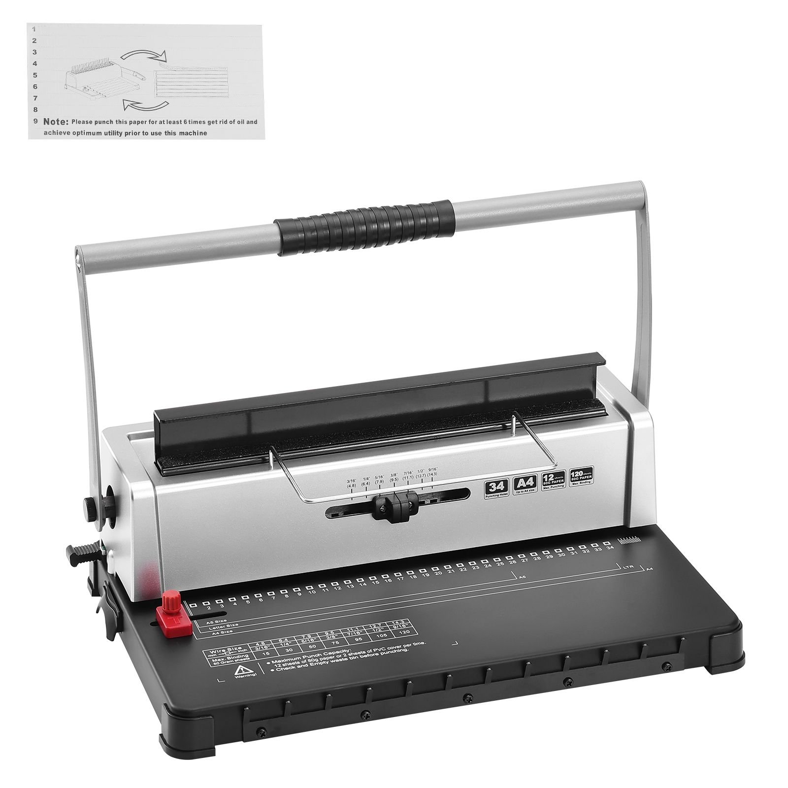 coil spiral binding machine manual book maker 34 holes binding 120 sheets punch binder with adjustable 316 916 coil binding spines and side margin for letter size a4 a5.jpg