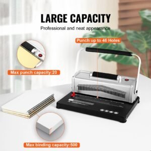 coil spiral binding machine manual book maker with electric binding 46 holes binding 500 sheets punch binder with 100pcs 516 coil binding spines for letter size a4 a5 1.jpg