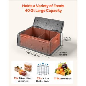 collapsible insulated food warmer 40 qt non electrical thermal carrier lightweight and high rigidity epp hot box for delivery transport catering bbq event keeps warmcold 4 hours gray 3.jpg
