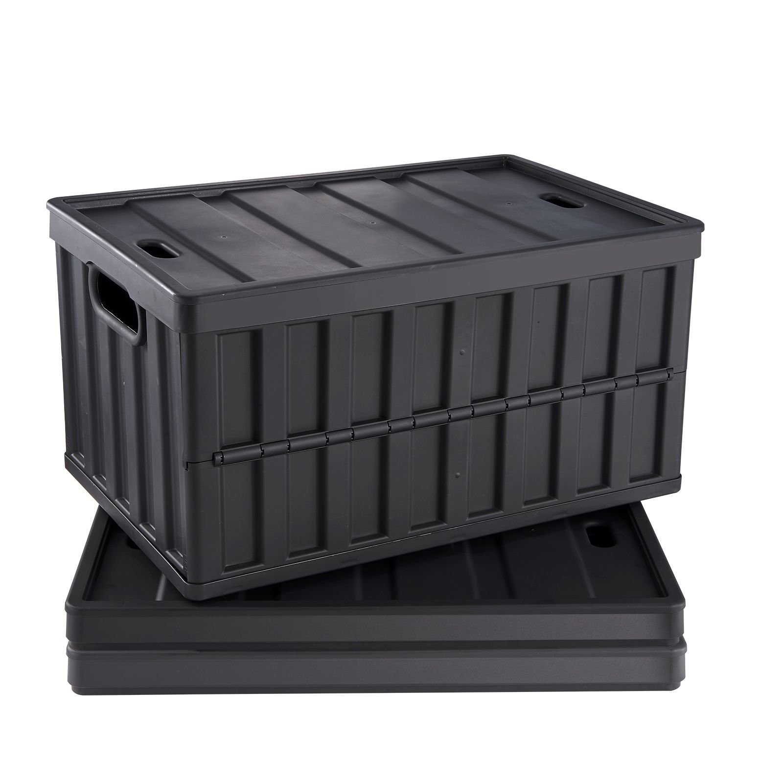 collapsible storage bins with lids 65l 3 packs folding plastic stackable utility crates with handles large heavy duty containers for clothes toys books snack shoes and grocery organizing.jpg