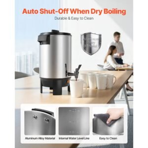 commercial coffee urn 30 cup 152oz hot beverage dispenser with dripless faucet 1090w quick brewing coffee maker automatic temperature control for catering party church restaurant 5.jpg