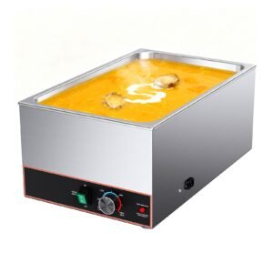 commercial food warmer 1500w electric stainless steel steam food warmer fast heating countertop buffet bain marie with power cord divider strip for catering restaurants parties buffets 5.jpg