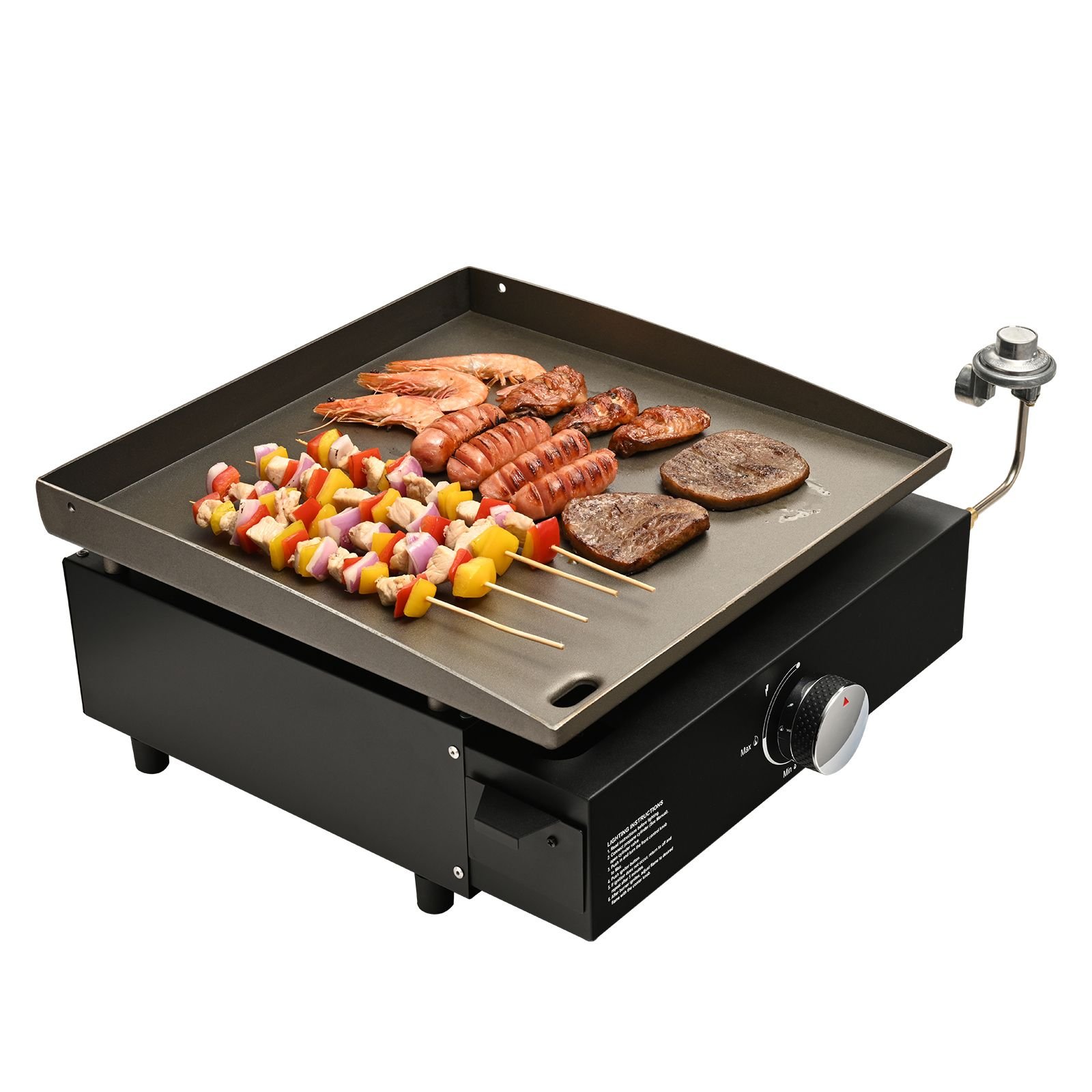 commercial griddle 169 heavy duty manual flat top griddle countertop gas grill with non stick cooking plate steel natural gas griddle 2 burners restaurant portable grill 22000 btu.jpg