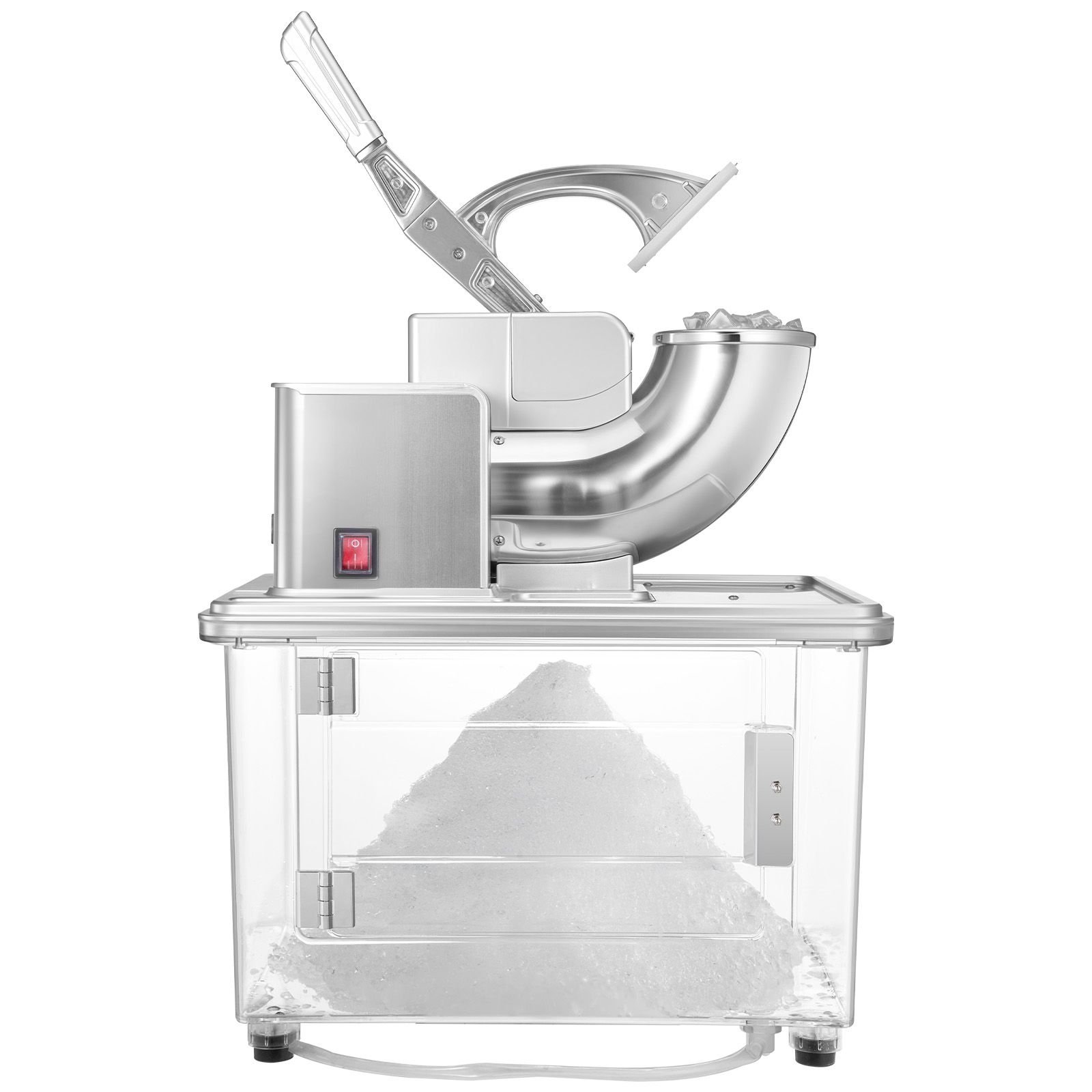 commercial ice crusher 661lbsh 350w electric snow cone machine with 4 blades 2000rpm stainless steel shaved ice machine with 11 gal crushed ice box for family restaurants bars silver.jpg