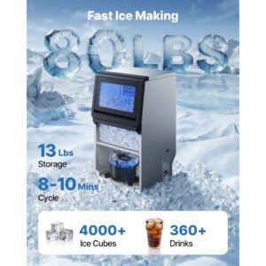 commercial ice maker machine 80 lbs24h with 13 lbs storage capacity countertopfreestandingunder counter stainless steel ice maker with led display self cleaning for home bar restaurant 1.jpg
