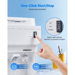 commercial ice shaver crusher 220lbs per hour electric snow cone maker with 4l ice cube box 350w 1500rpm tabletop shaved ice machine for parties events bar home and commercial use white 4.jpg