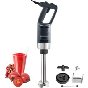 Commercial Immersion Blender, 750W 12" Heavy Duty Hand Mixer, Variable Speed Kitchen Stick Mixer with 304 Stainless Steel Blade, Multi-Purpose Portable Mixer for Soup, Smoothie, Puree, Baby Food