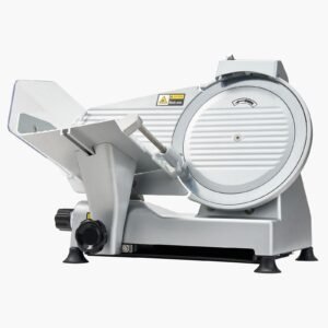 Commercial Meat Slicer, 10 inch Electric Deli Slicer Machine, 320W Food-Slicer with SUS420 Blade, 0-0.4 inch Adjustable Thickness, for Frozen Meat, Ham, Baguett, Steak