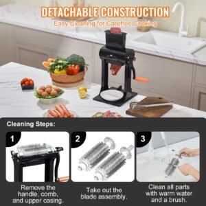 commercial meat tenderizer heavy duty stainless steel meat tenderizer machine quick and easy manual operation kitchen tool 58 feed port for beef turkey chicken pork steak and fish 3.jpg