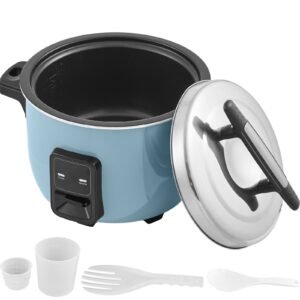 Commercial Rice Cooker, 40-Cup Rice Cooker, 8.45 Qt / 8 Liter Large Rice Cooker and Warmer with Nonstick Inner Pot, Fast Cooking and 24-Hour Keep Warm, with Rice Cup and Paddle, for Restaurant