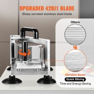 commercial tomato slicer 1438316 tomato cutter slicer stainless steel heavy duty tomato slicer machine manual tomato slicer with non slip feet cutting tomatoes cucumbers bananas 3.jpg