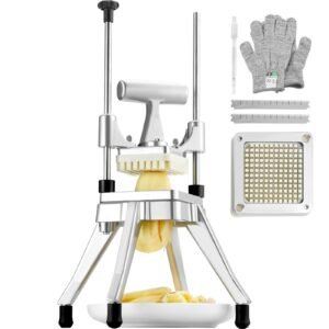 Commercial Vegetable Fruit Chopper 1/4" Blade Heavy Duty Professional Food Dicer Kattex French Fry Cutter Onion Slicer Stainless Steel for Tomato Peppers Potato Mushroom