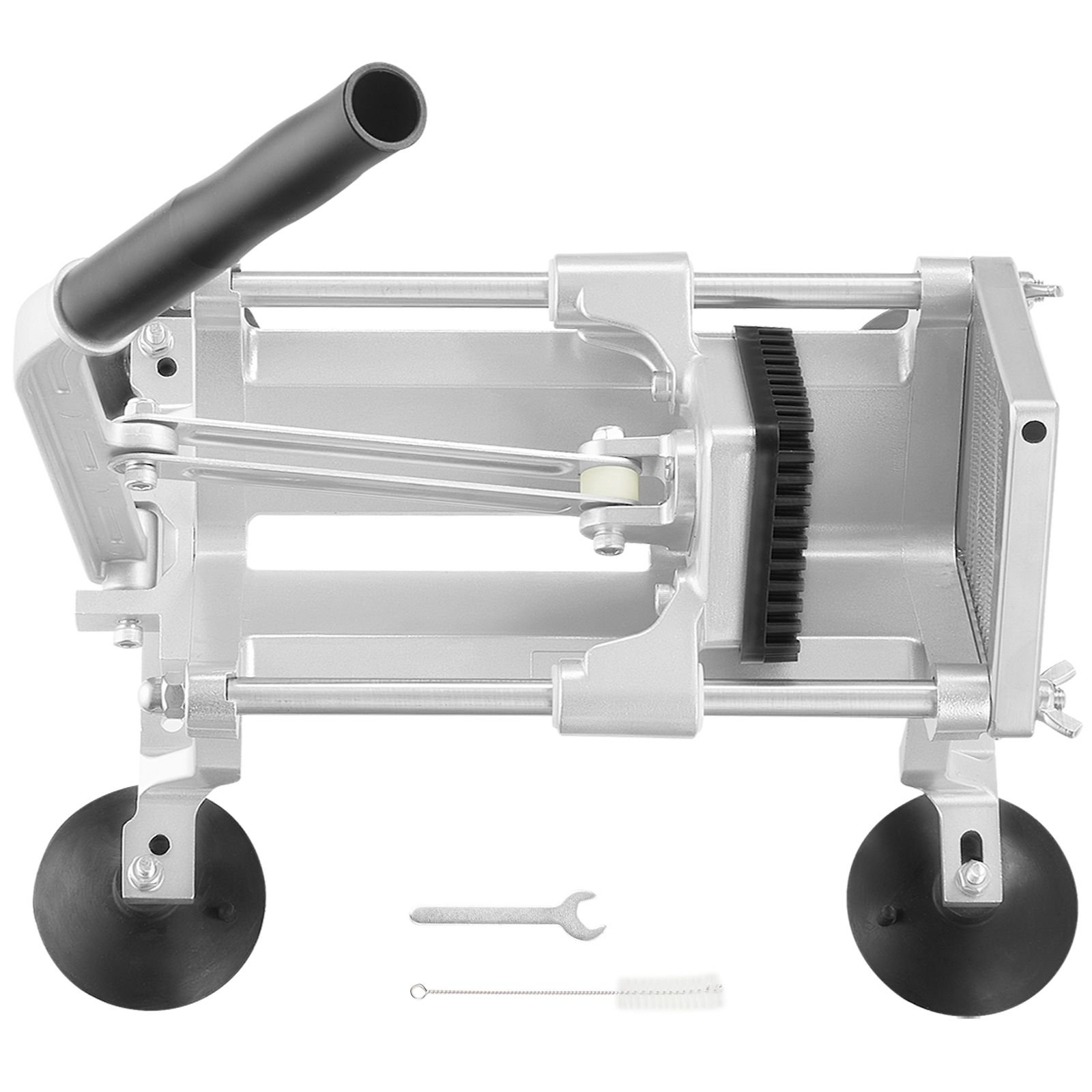 commercial vegetable slicer, 1/4 inch fruit slicer, stainless steel and aluminum alloy vegetable cutter slicer machine, manual slicer with non slip feet, for radishes, onions, potatoes, lemons