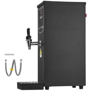 Commercial Water Boiler, Electric Hot Water Dispenser with 316 Stainless Steel Heating Tube, 1500W Step-by-step Fast Heating 50L per Hour Hot Water Boiler, for Coffee Tea Restaurant Office