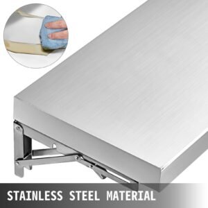 concession shelf 708l x 114w inch with stainless steel frame and surface board for food trailer serving window 1.jpg