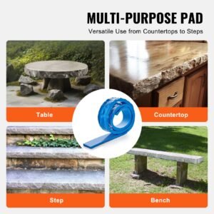 concrete stamps, 91 x 3 inch, concrete molds rectangular polyurethane stamp stone tile texture mat, slate floor imprint seamless stamp mat concrete texturing skin for outdoor decorative, blue