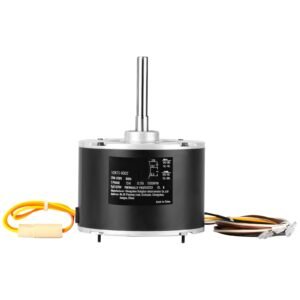 Condenser Fan Motor 5KCP39BGS069S, 5KCP39BGY915S, 1/10 HP 208-230V, 1100RPM, OEM Standard Upgraded Replacement Condenser Motor Reversible Rotating, Explosion-proof CBB65 5μF/370V Capacitor