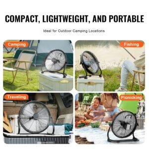 cordless fan 16 in portable quiet personal fan for home or office 360 degree manual pivoting head stepless speed regulation high velocity cordless fan heavy duty metal industrial floor fans 5.jpg