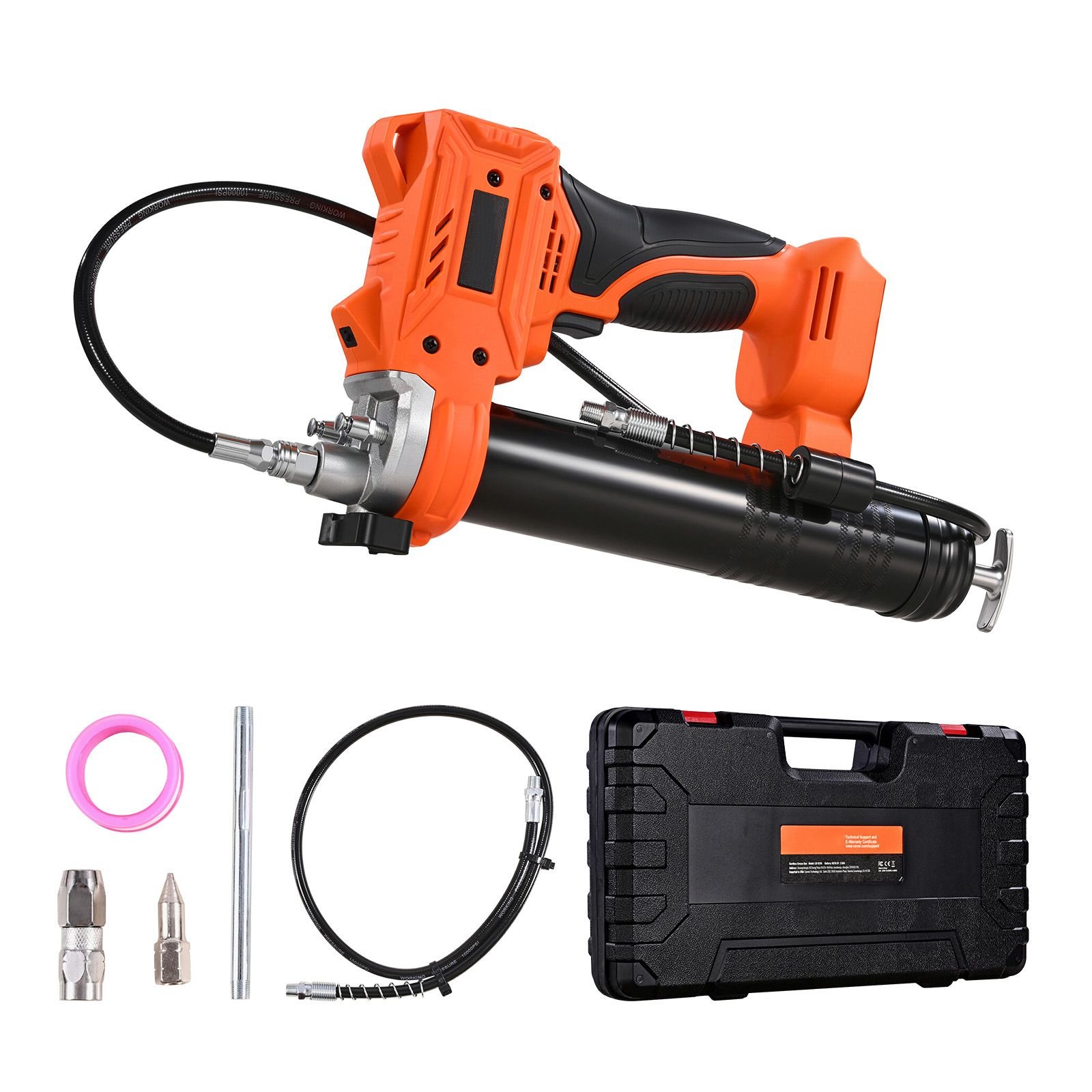 cordless grease gun 8000 psi max pressure battery operated grease gun with led light 354 inch long hose compatible with 18v makita batteries for greasing vehicles or machinestool only.jpg