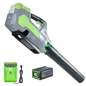 Cordless Leaf Blower, 60V Powerful Electric Leaf Blower with 5.0Ah Battery, Fast Charging & Quiet Operation, 3 Speed Control, 650 CFM/125 MPH Lightweight Powered Blowers for Leaves Lawn Care