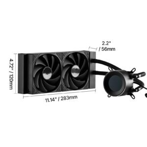 cpu liquid cooler aio cpu water cooler 120mm pwn fans pump 18 display max 2200rpm cpu cooling fan efficient black pc water cooler for intel 115x1366201117001200 amd am4am5 4.jpg
