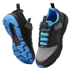 Cross Training Shoes, M Width Sneakers US Size 8, Wide Toe Box Shoes with Arch Support & Adjustable Lace-up, Training Shoes for Running, Gymnastics, Dog Walking, and Weightlifting (Black)