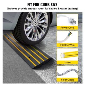 curb ramp 26 rise rubber driveway ramps heavy duty 33069 lbs weight capacity threshold ramp curbside bridge ramps for loading dock garage sidewalk expandable full ramp set 2.jpg