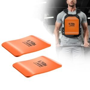 Curved Weight Vest Plates, 8.75 LB Pairs, Premium Steel Tactical Weighted Plates for Vest, Ergonomic Design, for Strength Endurance Training, Running, Jogging, Fitness, Heavy Workouts
