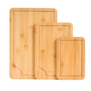 cutting board 3 pieces premium versatile bamboo cutting board with food grade oil and juice groovesturdy durable chopping board with built in handle fit for display chopping serving 1.jpg