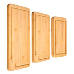 cutting board 3 pieces premium versatile bamboo cutting board with food grade oil and juice groovesturdy durable chopping board with built in handle fit for display chopping serving 3.jpg