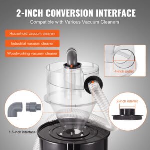 cyclone dust separator with metal tank 4 retrofit cyclone separator for dust collectors abs dust deputy with 2 hole od connector hose for wetdry shop vacuums fits 1321 gallon tank 3.jpg