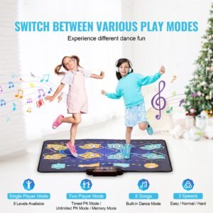 dance mat 8 button dance mixer rhythm step play mat electronic dance pad with singletwo player modes adjustable volume built in music 8 challenge levels toys gifts for 3 year old girls 1.jpg