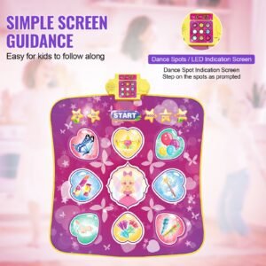 dance mat 9 button dance mixer rhythm step play mat electronic dance pad with 3 game modes adjustable volume built in music 8 challenge levels birthday toys gifts for 3 year old girls 2.jpg